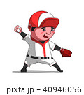 Cartoon pitcher throwing ball 40946056