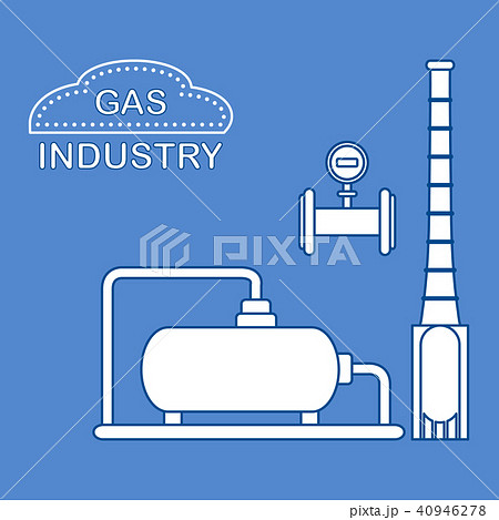 Gas processing plant Industrial gas meter. 40946278