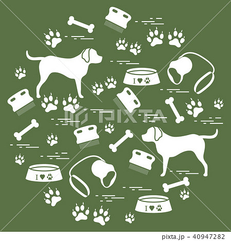 Cute vector illustration goods to care for dogs 40947282