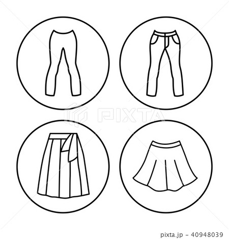 Icons set of female wear-Vector Iconic.. Icons set of female wear-Vector Iconic.. 40948039