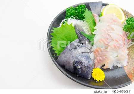 黒鯛のお刺身の写真素材
