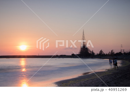 台湾 夕日 夕焼け 40951269