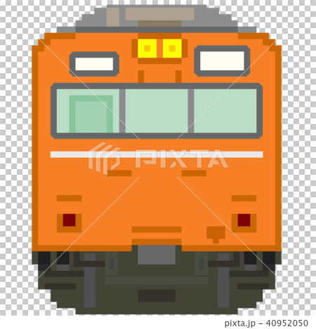 ドット絵風の通勤電車（103系高運転台ATC・橙）のイラスト素材 [40952050] - PIXTA