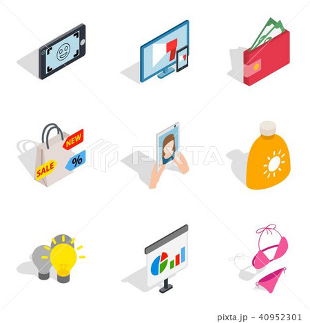 Missy icons set, isometric style Missy icons set, isometric style 40952301