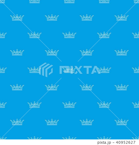 Princess crown pattern vector seamless blue 40952627