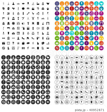 100 beauty and makeup icons set vector variant 100 beauty and makeup icons set vector variant 40952871