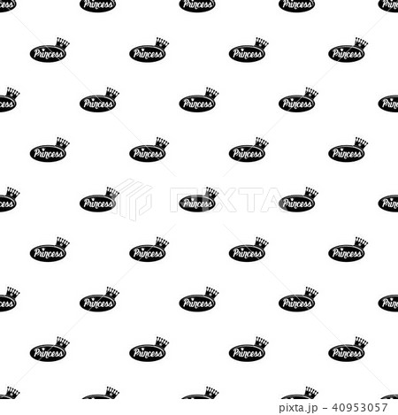 Word princess crown pattern vector seamless 40953057