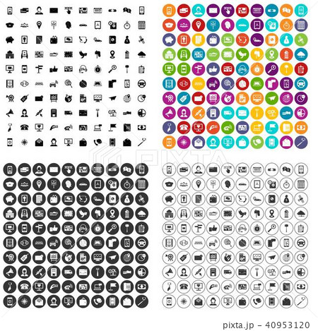 100 smartphone icons set vector variant 100 smartphone icons set vector variant 40953120