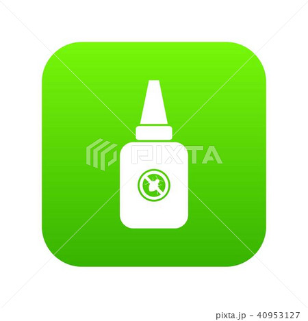 Insect spray icon digital green 40953127