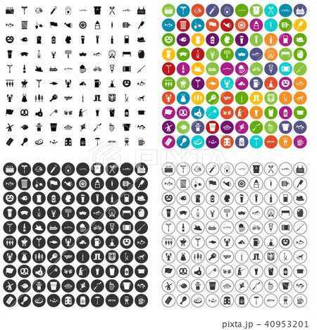100 beer icons set vector variant 100 beer icons set vector variant 40953201