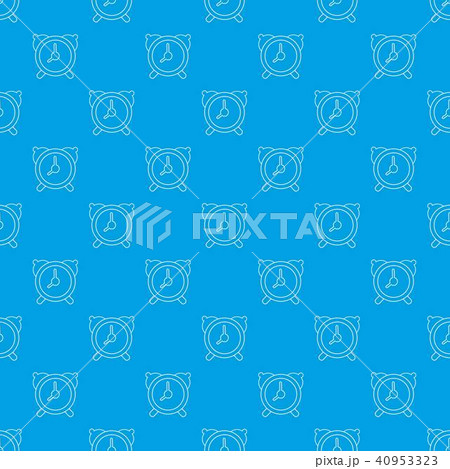 Alarm clock pattern vector seamless blue 40953323