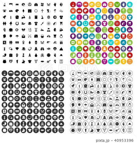 100 spring holidays icons set vector variant 40953396