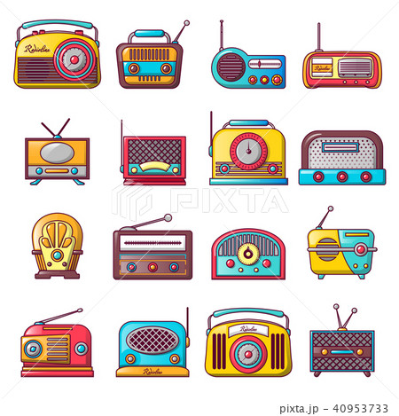 cartoon old radio