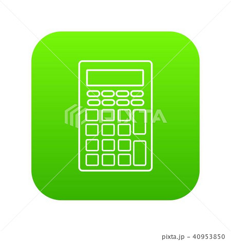 Calculator icon green vector Calculator icon green vector 40953850