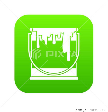 Paint can icon digital green 40953939