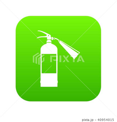 Fire extinguisher icon digital green 40954015