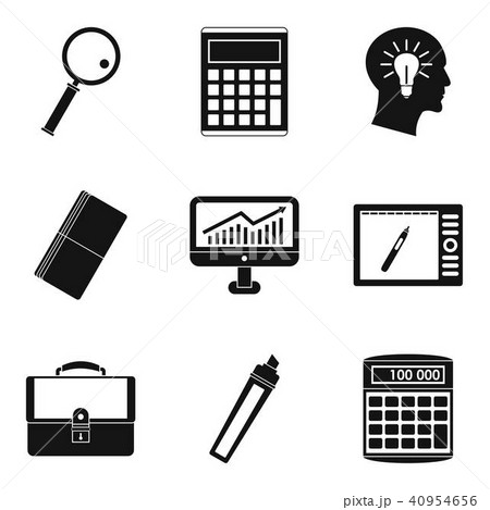 Home place icons set, simple style 40954656