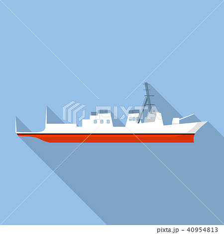 Military ship icon, flat style 40954813