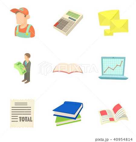 Duty station icons set, cartoon style Duty station icons set, cartoon style 40954814