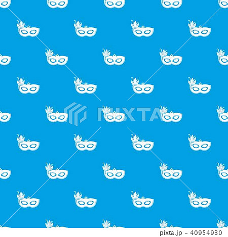 Carnival mask pattern vector seamless blue 40954930