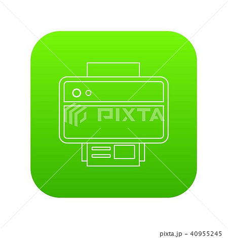 Printer icon green vector 40955245