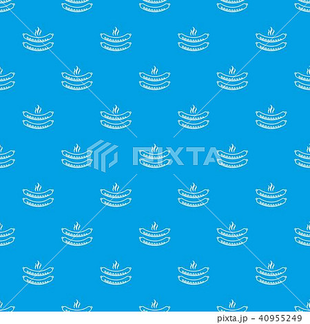 Grilled sausages pattern vector seamless blue 40955249