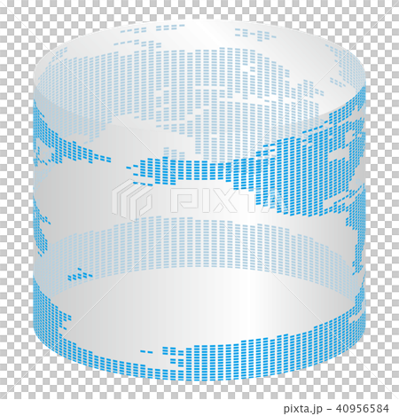 ベクター イラスト 地球 世界地図 デザイン 円柱 ドットのイラスト素材