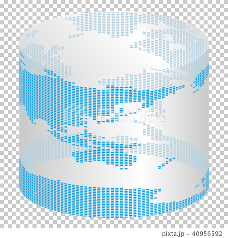 ベクター イラスト 地球 世界地図 デザイン 円柱 ドットのイラスト素材