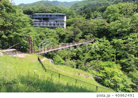 新緑の鬼怒川温泉（滝見橋） 40962491