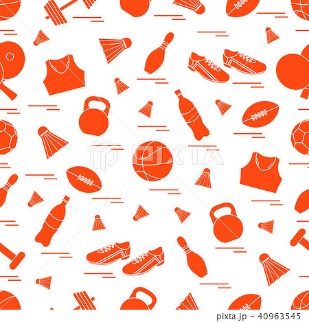 Seamless pattern on the sports theme sports and Seamless pattern on the sports theme sports and 40963545
