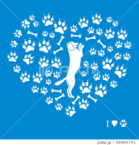 dog standing on its hind legs silhouette on a dog standing on its hind legs silhouette on a 40964741