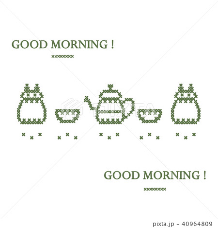 Cute vector illustration cross embroidery of 40964809