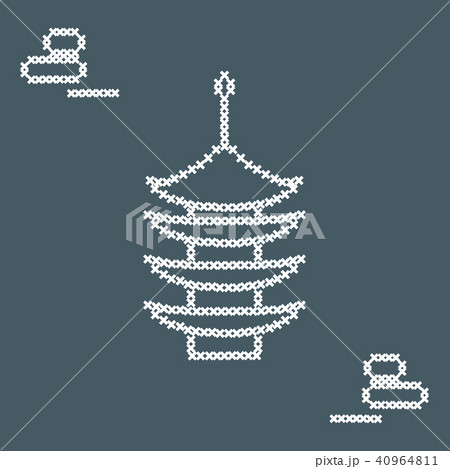 Cute vector illustration cross embroidery of 40964811