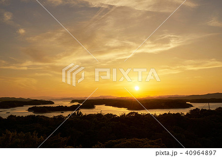 英虞湾の夕景 40964897