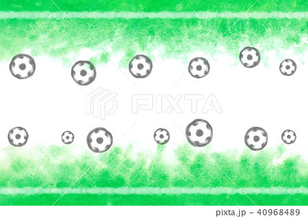 サッカー フィールド グリーン 水彩 背景のイラスト素材