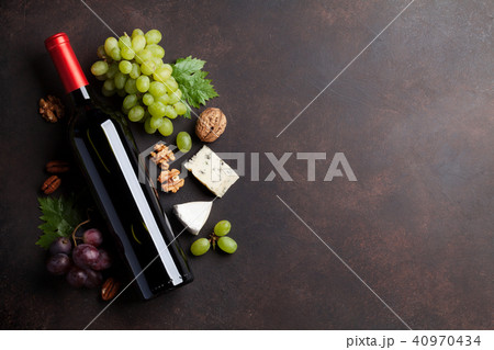 Wine, grape and cheese Wine, grape and cheese 40970434