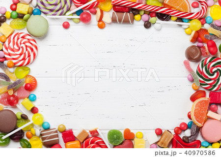 Colorful sweets. Lollipops and candies Colorful sweets. Lollipops and candies 40970586