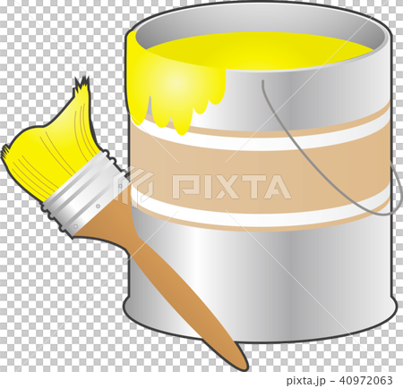 paint can&brush (ペンキ缶&ブラシ)黄色 EPS paint can&brush (ペンキ缶&ブラシ)黄色 EPS 40972063