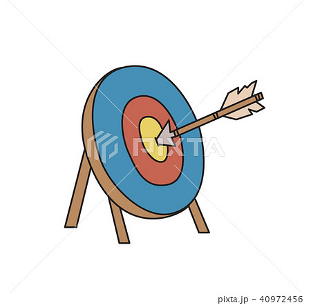Target and arrow. Objective symbol. Goal icon. Colored line vector illustration. Isolated. Target and arrow. Objective symbol. Goal icon. Colored line vector illustration. Isolated. 40972456
