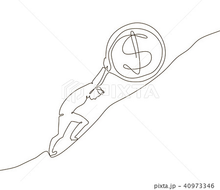 Money making - one line design style illustration 40973346