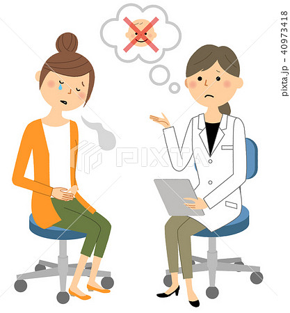 白衣の女性 問診 診察 白衣の女性 問診 診察 40973418