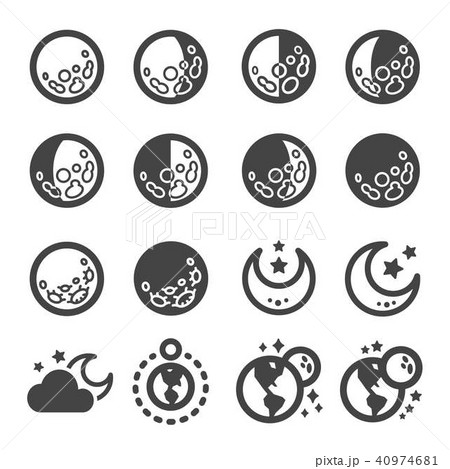 moon icon moon icon 40974681