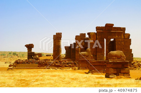 Ruins of Naqa Meroe, ancient Kush Sudan 40974875
