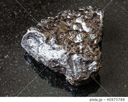 piece of Hematite (Kidney Ore) stone on black piece of Hematite (Kidney Ore) stone on black 40975789