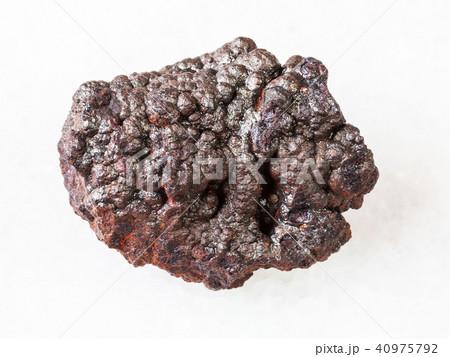 rough Goethite stone (brown iron) on white 40975792