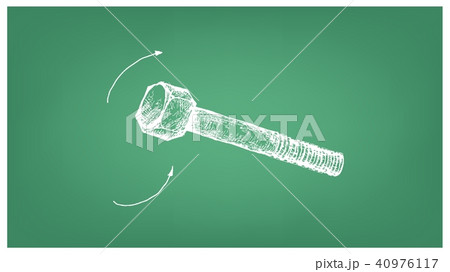 Sketch of An Hex Bolt on Blueprint 40976117