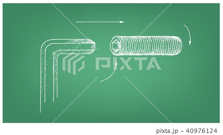Sketch of A Set Screw on Blueprint 40976124