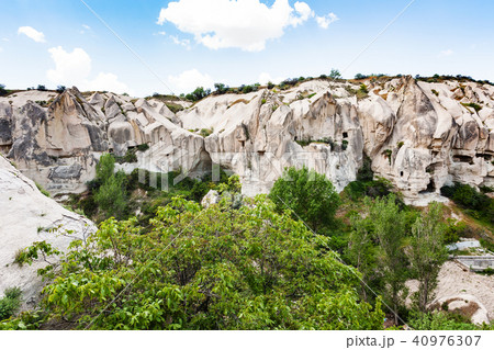 walls of gorge with ancient settlement near Goreme 40976307