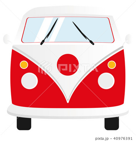 Illustration red retro bus 40976391