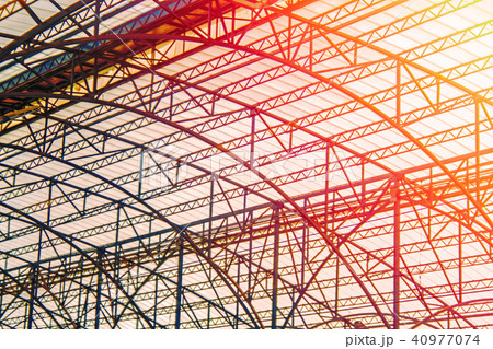 Railway station steel srame structure, frame roof 40977074